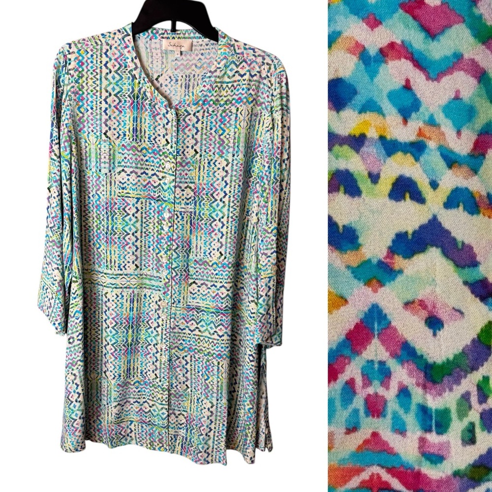 Sahara London Top Colorful / Size 3, like a 14-16